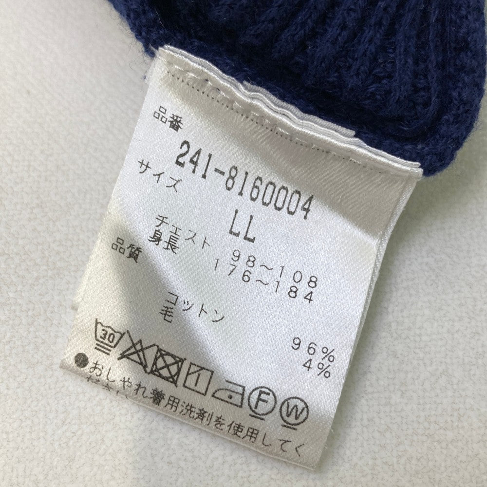CALLAWAY 캐롤웨이 울 혼방 니트 스웨터 네이비계열 LL