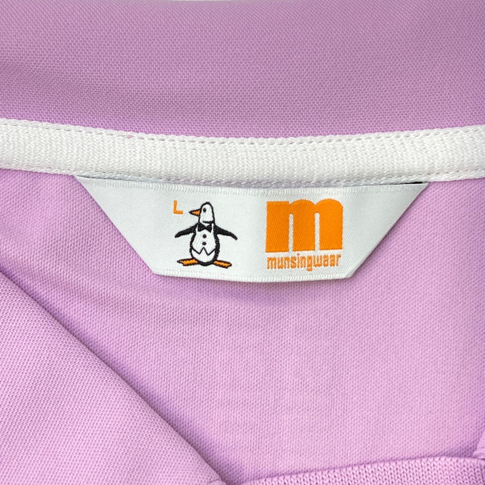 MUNSING WEAR マンシングウェア  ノースリーブ 襟付きTシャツ  パープル系 L