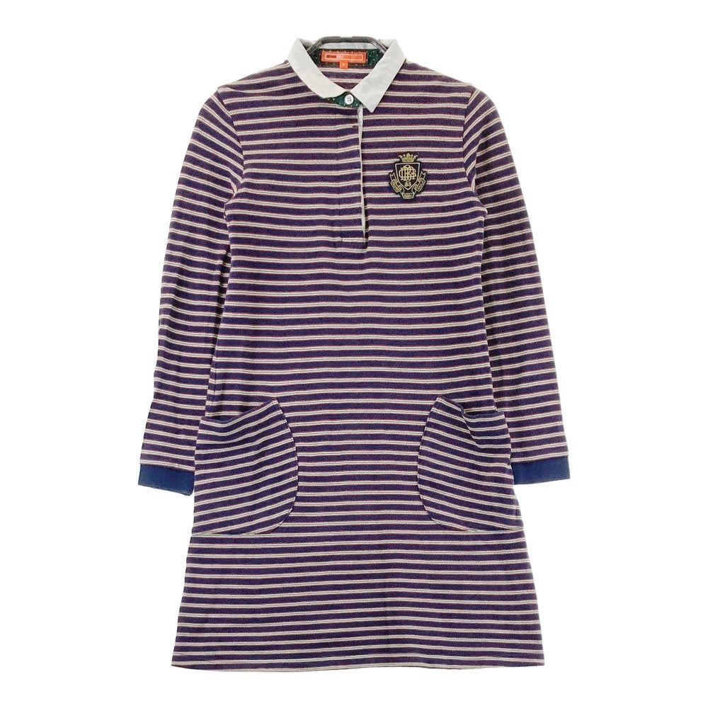 BEAMS GOLF ビームスゴルフ  長袖ワンピース ボーダー柄 ネイビー系 S