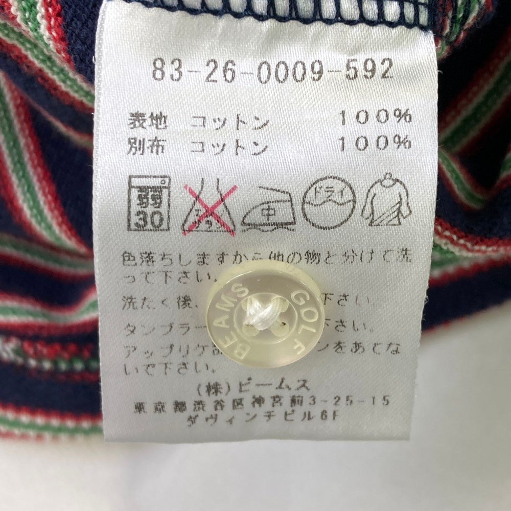 BEAMS GOLF ビームスゴルフ  長袖ワンピース ボーダー柄 ネイビー系 S