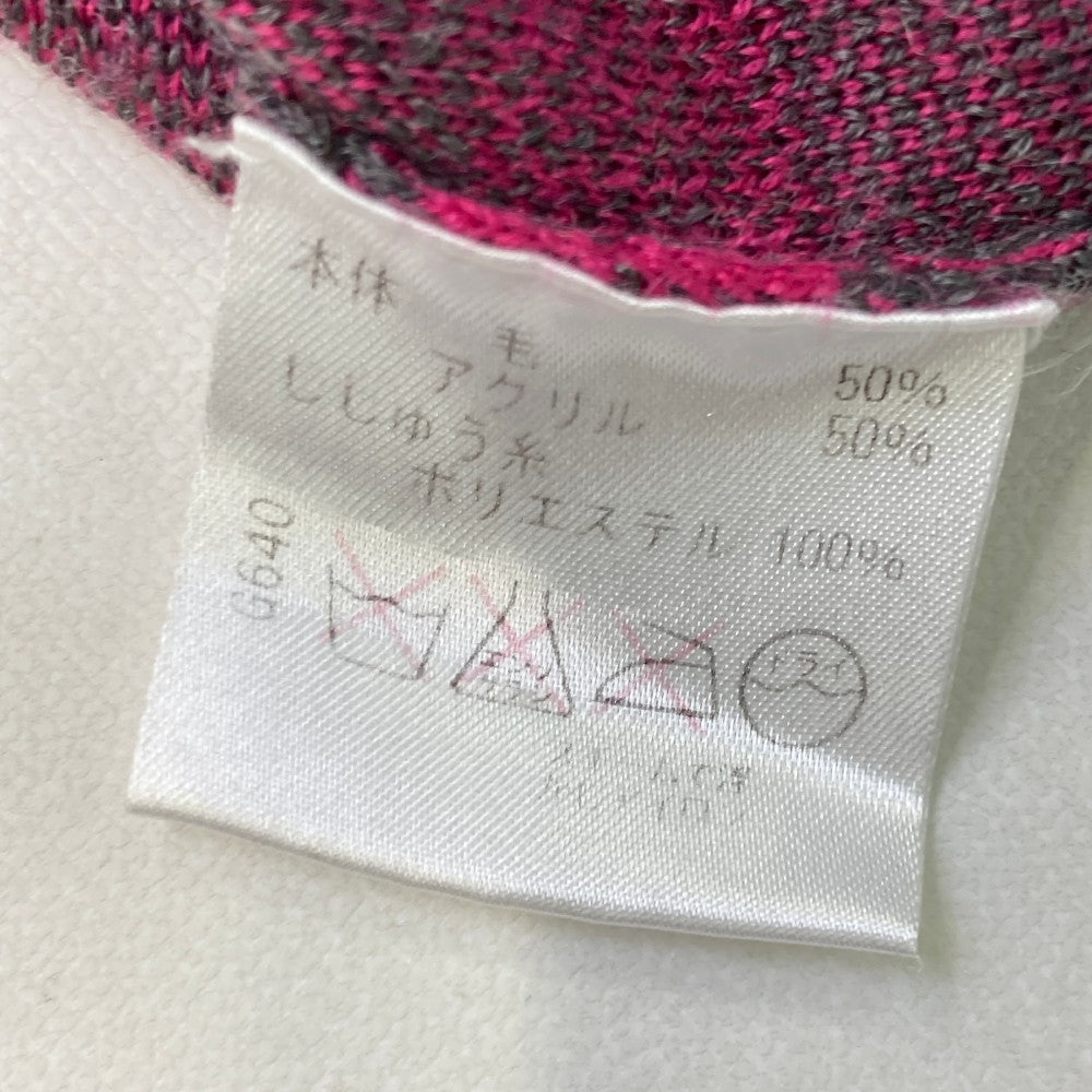 VIVA HEART ビバハート  タートルネック ニット セーター ボーダー柄 ピンク系 40