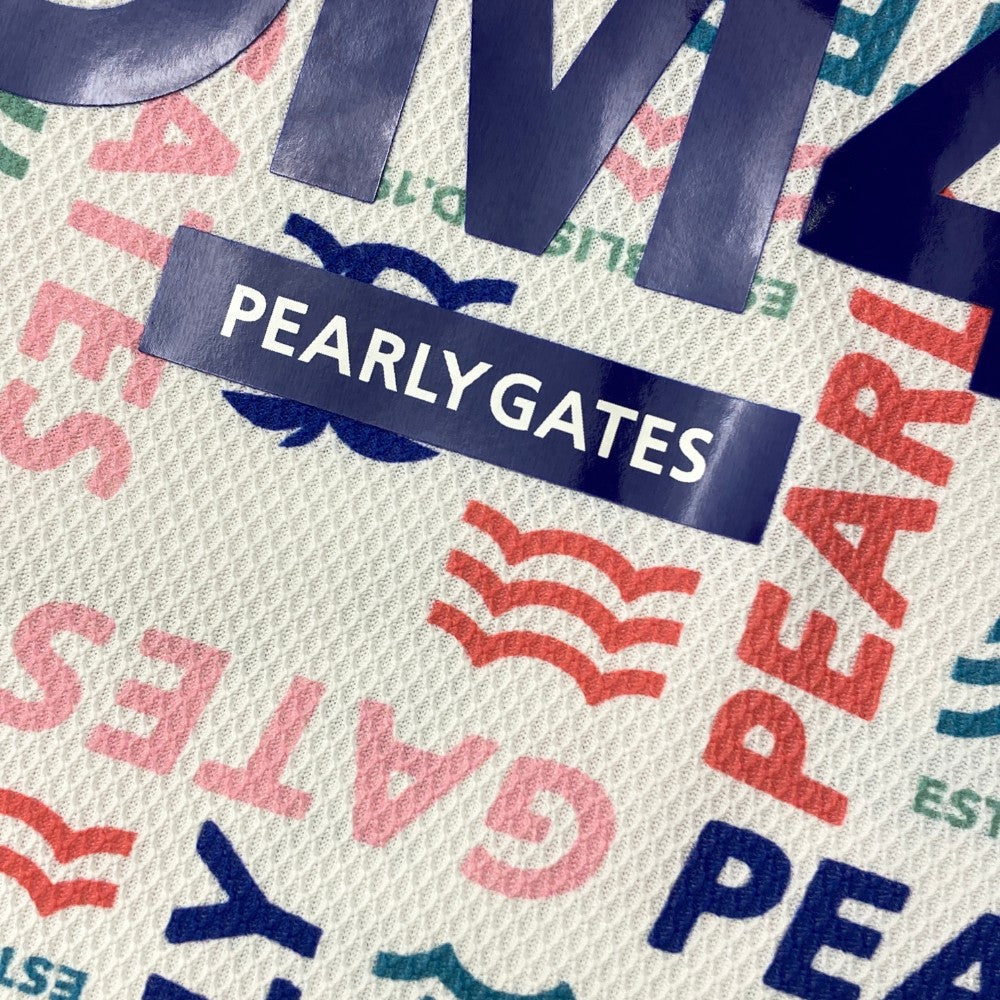 PEARLY GATES パーリーゲイツ 2023年 半袖ハイネックTシャツ 総柄 ホワイト系 0
