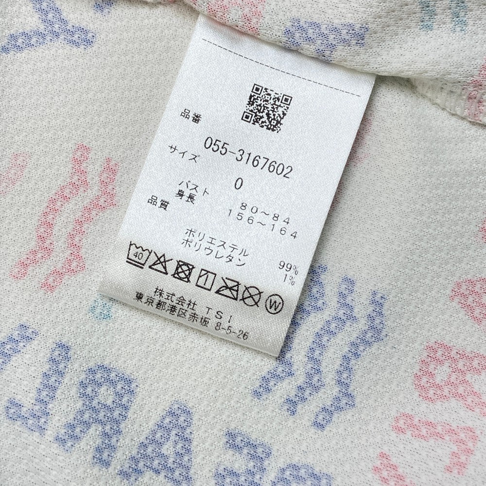 PEARLY GATES パーリーゲイツ 2023年 半袖ハイネックTシャツ 総柄 ホワイト系 0
