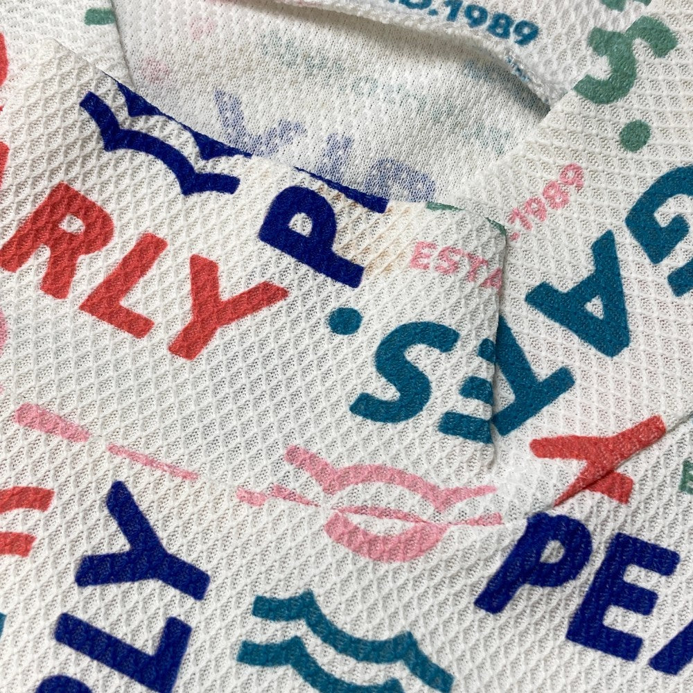 PEARLY GATES パーリーゲイツ 2023年 半袖ハイネックTシャツ 総柄 ホワイト系 0