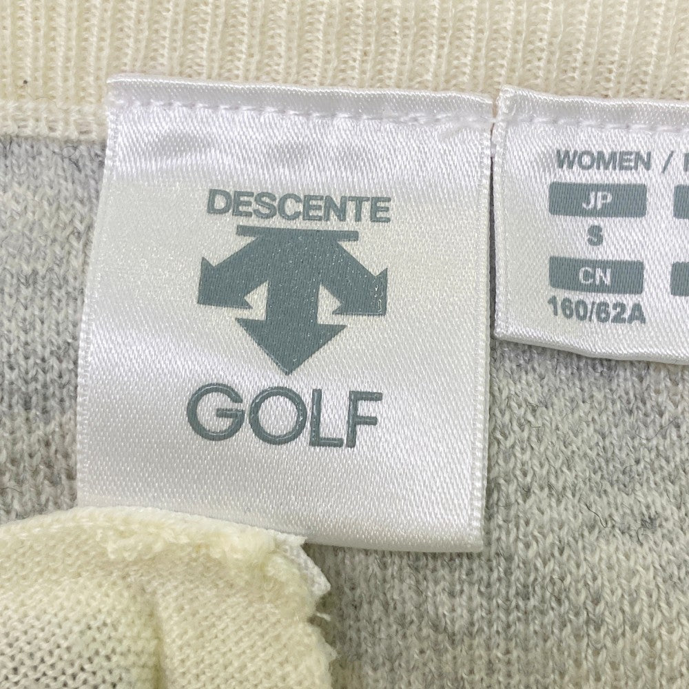 DESCENTE GOLF 데상트 골프 ×만미 니트 스커트 울 혼방 총판 화이트 계열 S