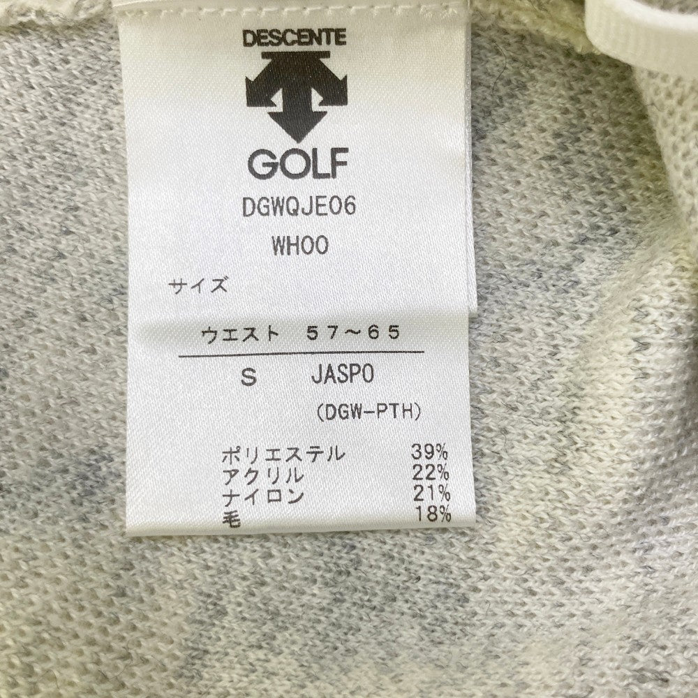 DESCENTE GOLF 데상트 골프 ×만미 니트 스커트 울 혼방 총판 화이트 계열 S