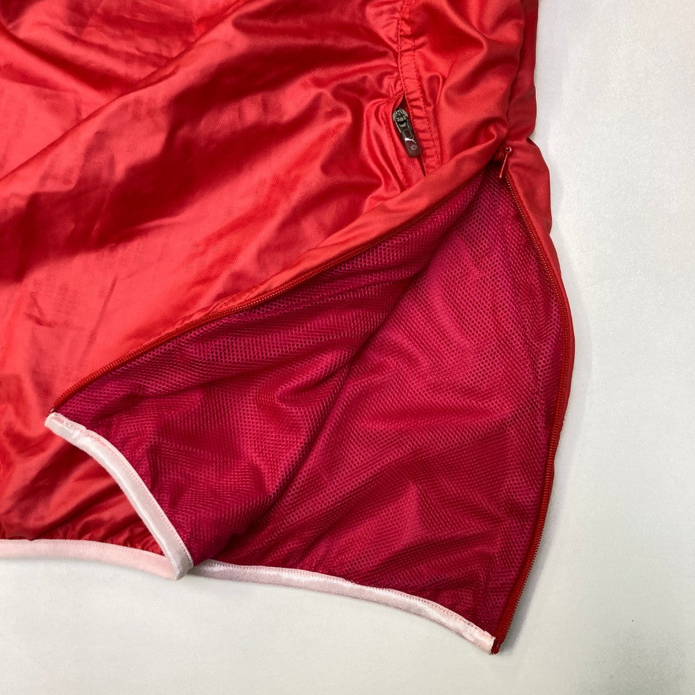 PUMA GOLF プーマゴルフ  2WAY裏メッシュブルゾン 総柄 レッド系 L