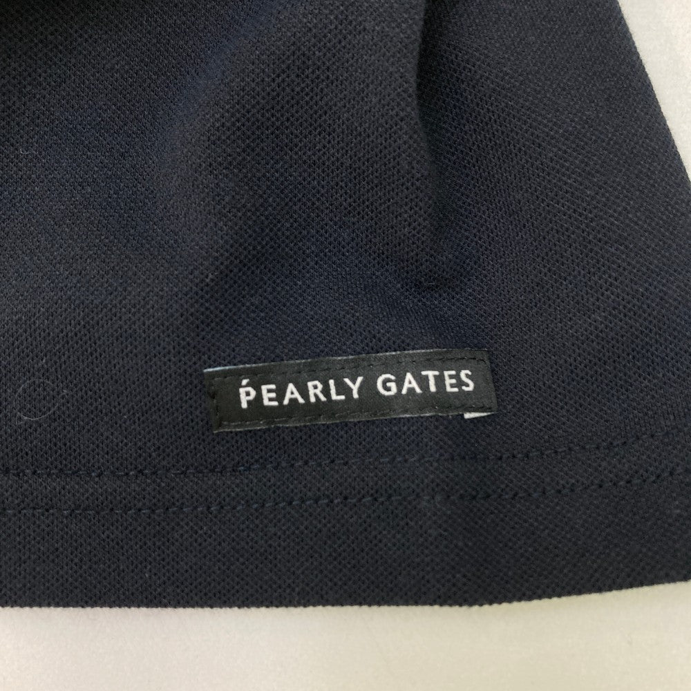 PEARLY GATES パーリーゲイツ 2022年モデル ハイネック 半袖Tシャツ ニコちゃん  ネイビー系 0