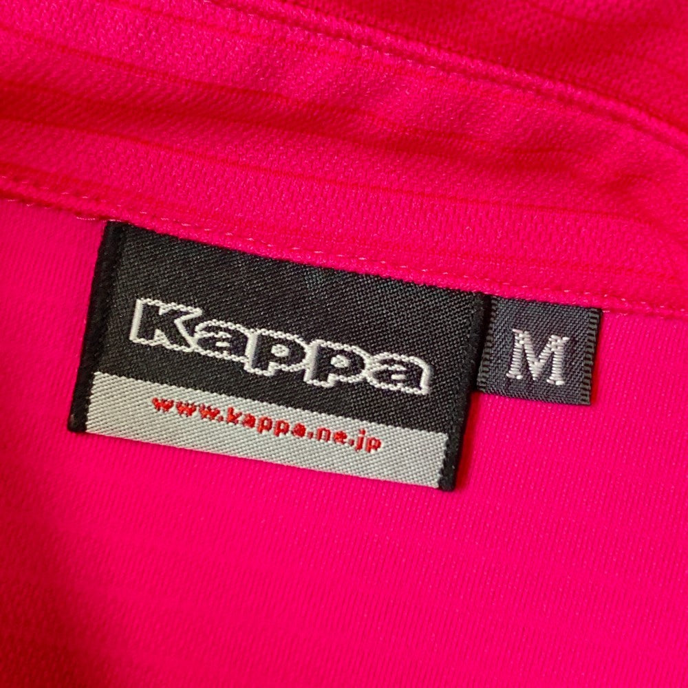 KAPPA GOLF 카파골프 반팔 카라티 보더 패턴 핑크계열 M
