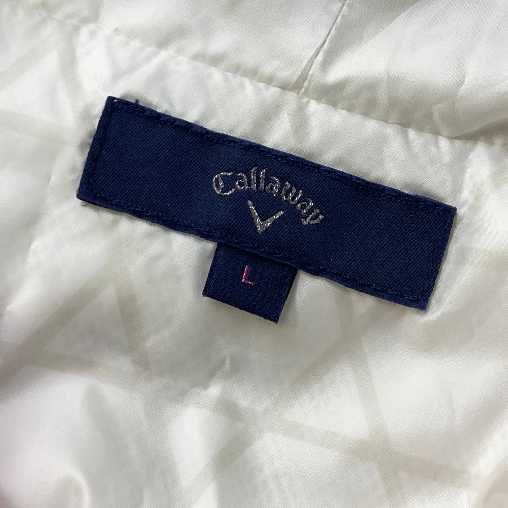 CALLAWAY キャロウェイ  裏メッシュ 2WAY ジップパーカー 総柄 ホワイト系 L