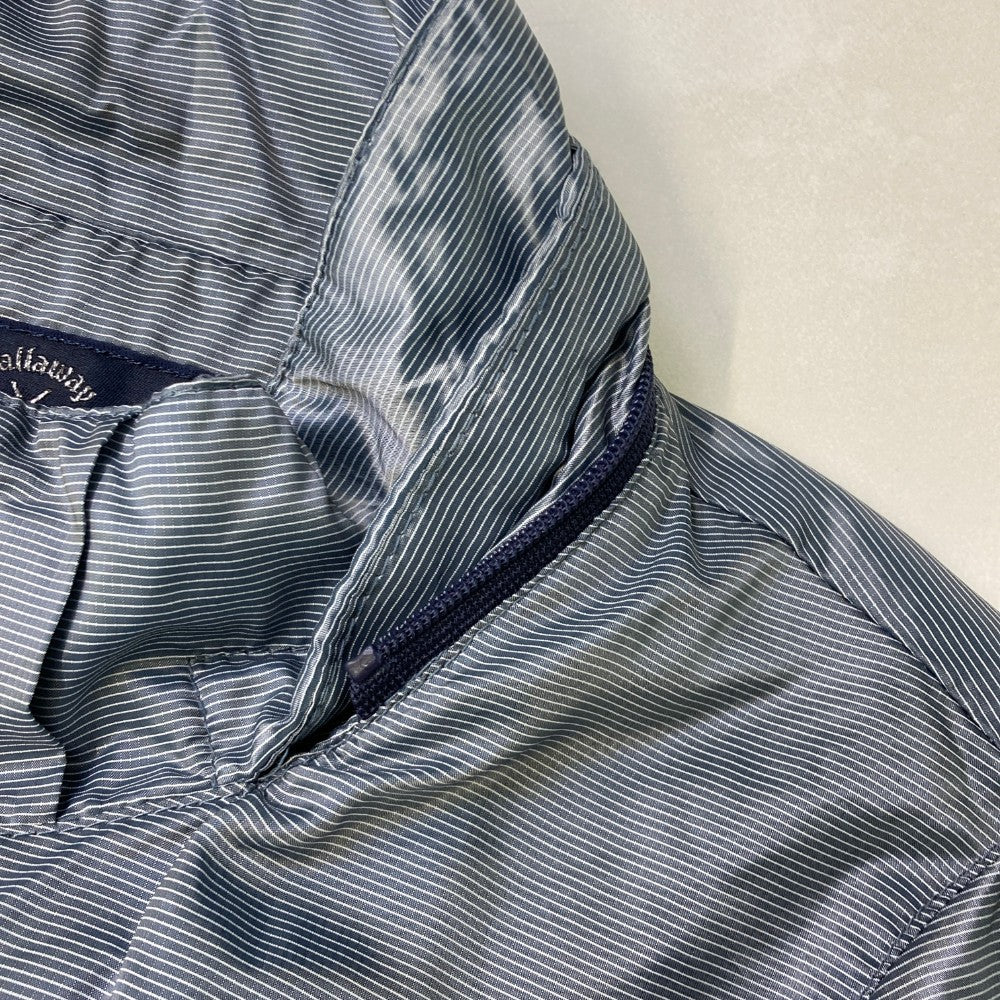 CALLAWAY キャロウェイ  裏メッシュ 2WAY ジップジャケット ボーダー柄 ネイビー系 L