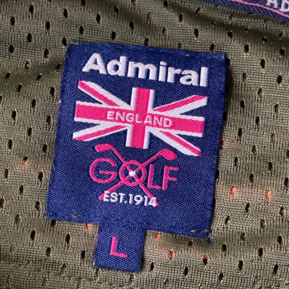 ADMIRAL 어드미럴 반팔 폴로 셔츠 프릴 카모플라주 패턴 카키 계열 L