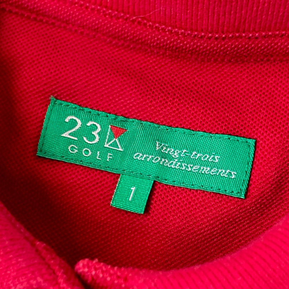 23区 GOLF 니주산쿠 골프 반소매 폴로셔츠 레드 계열 1