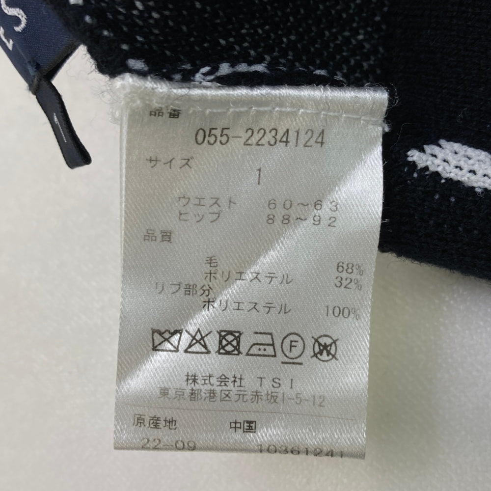 PEARLY GATES パーリーゲイツ ; 2022年モデル ニットスカート ロゴ ドット 総柄 ネイビー系 1