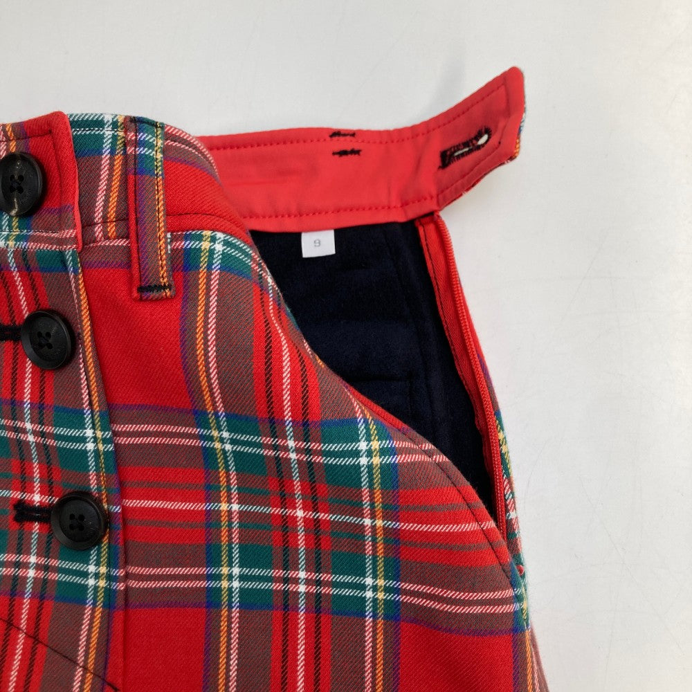 LE COQ GOLF ルコックゴルフ  ストレッチスカート 裏起毛 タータンチェック柄 レッド系 9