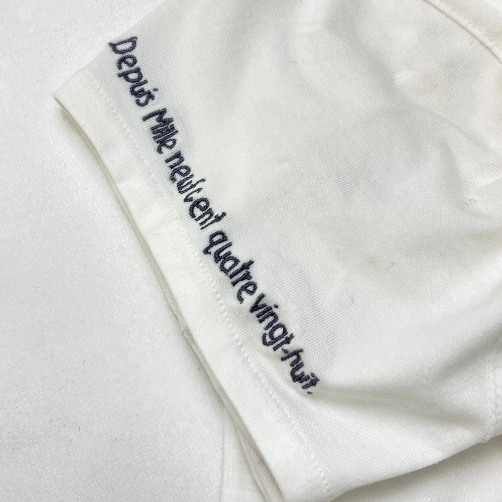 ZOY ゾーイ  ハーフジップ 半袖Tシャツ  ホワイト系 40