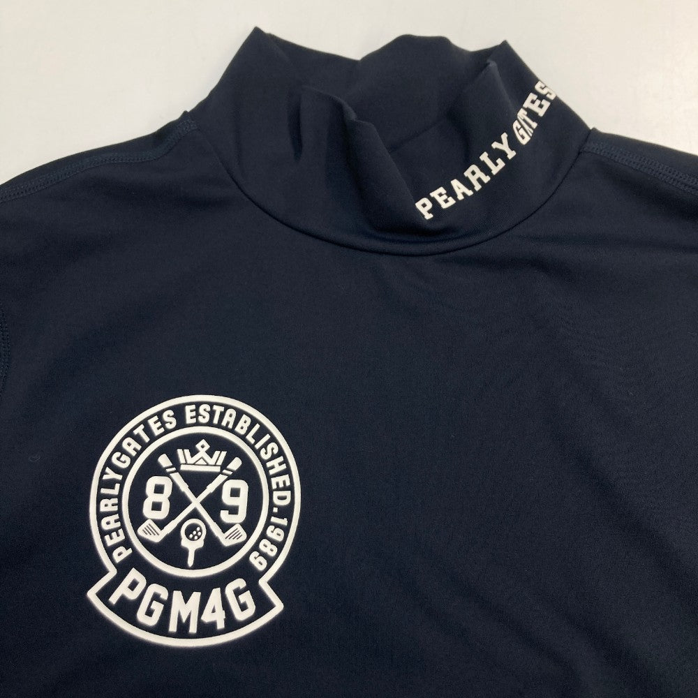 PEARLY GATES パーリーゲイツ  ハイネック 長袖Tシャツ  ネイビー系 0