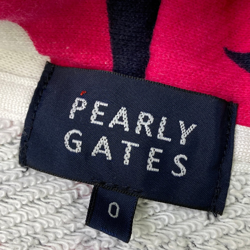 PEARLY GATES パーリーゲイツ ; スウェット ジップパーカー 花 総柄 ネイビー系 0