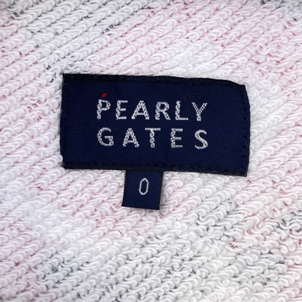 PEARLY GATES 팔리게이츠 ; 스웨트 스트레치 스커트 꽃무늬 네이비 계열 0