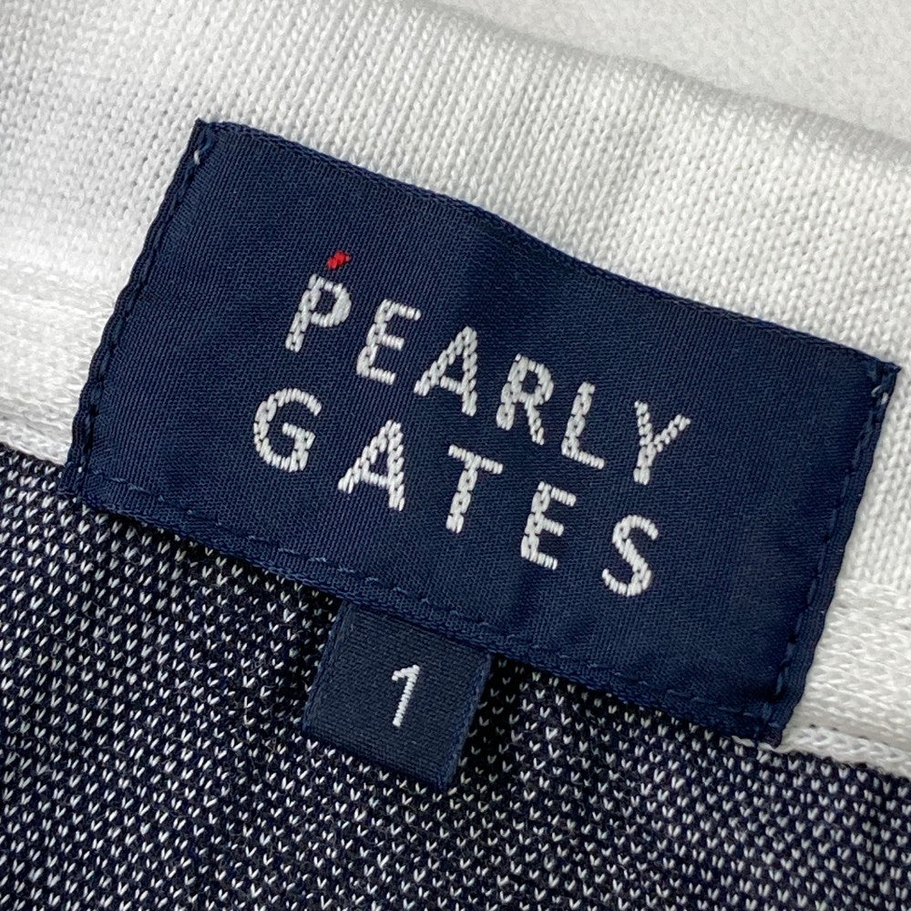 PEARLY GATES パーリーゲイツ 2022年モデル 半袖ポロシャツ 千鳥 総柄 ネイビー系 1