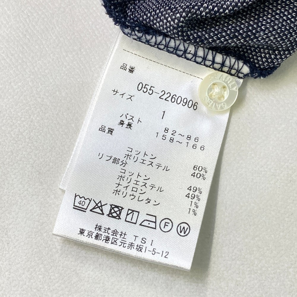 PEARLY GATES パーリーゲイツ 2022年モデル 半袖ポロシャツ 千鳥 総柄 ネイビー系 1