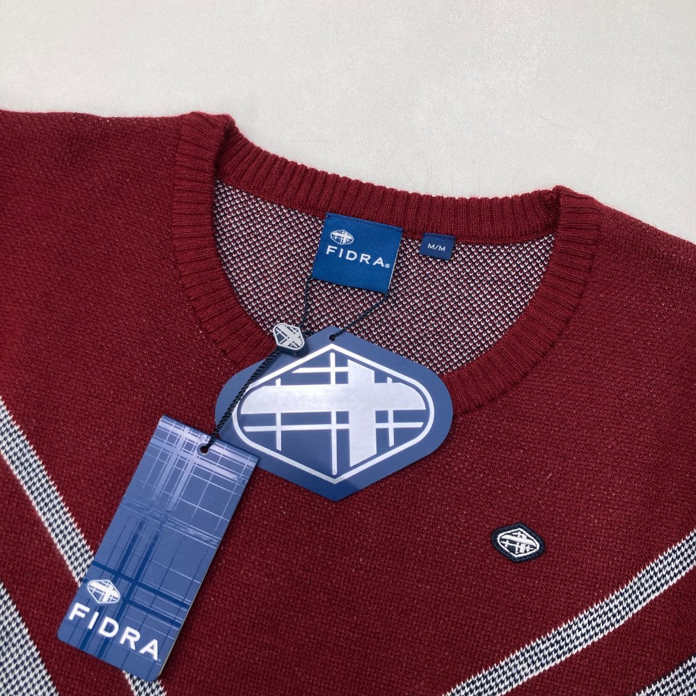 FIDRA フィドラ  ニットセーター 総柄 ネイビー系 M