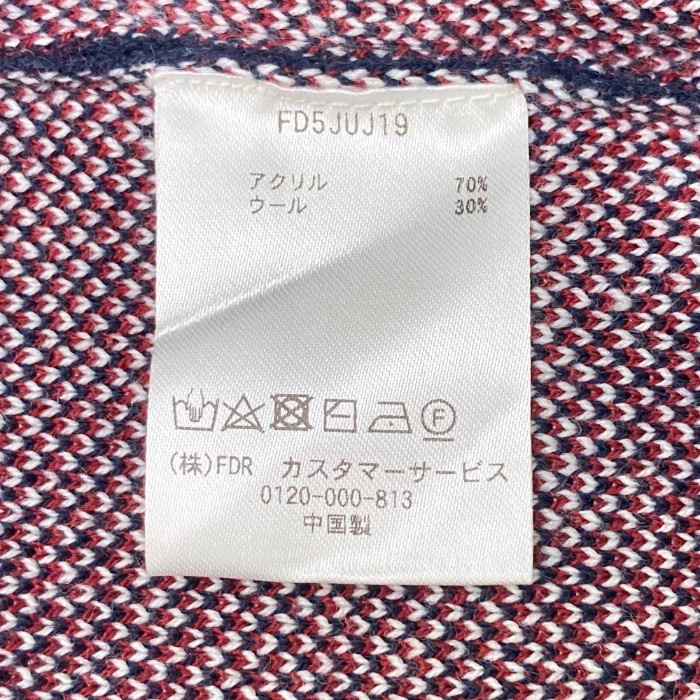 FIDRA フィドラ  ニットセーター 総柄 ネイビー系 M