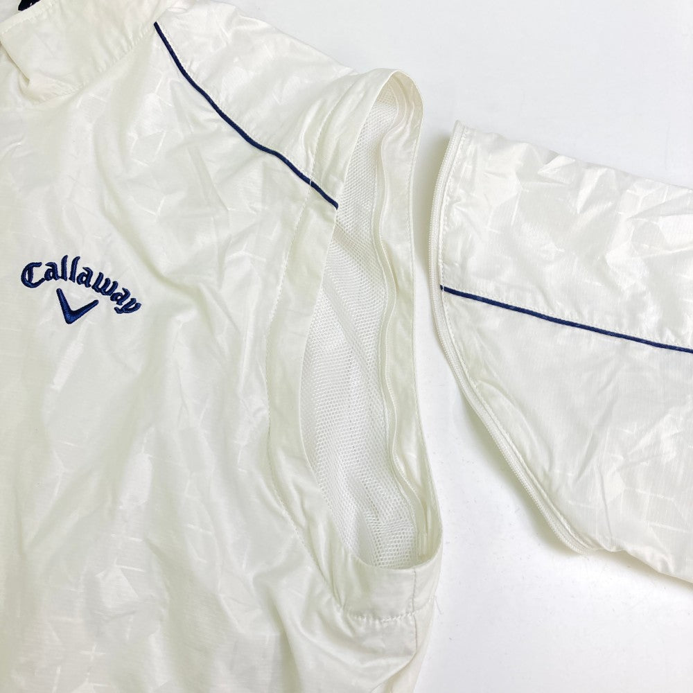 CALLAWAY キャロウェイ  2WAY ジップジャケット 総柄 ホワイト系 L