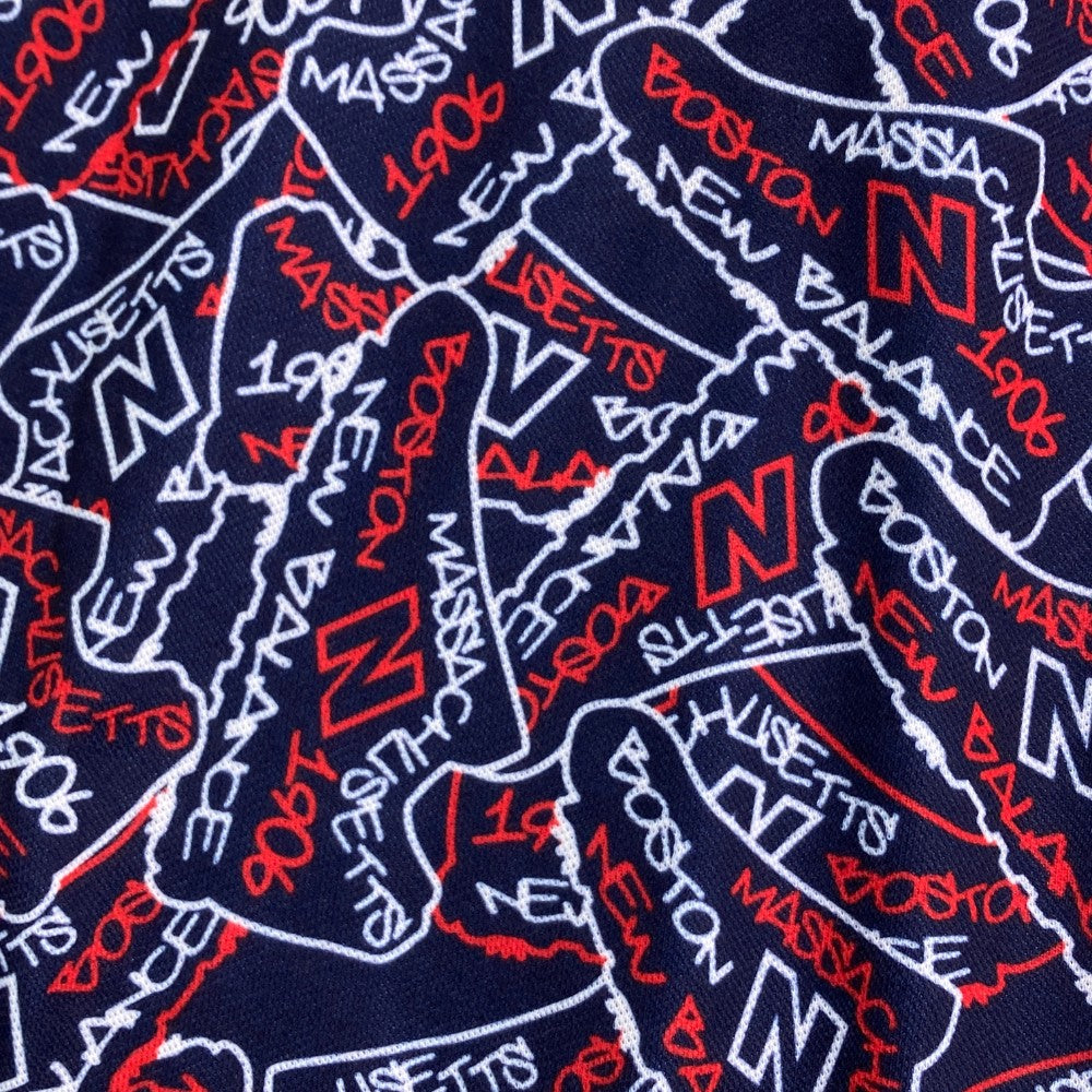 NEW BALANCE GOLF ニューバランス  半袖ポロシャツ 総柄 ネイビー系 0