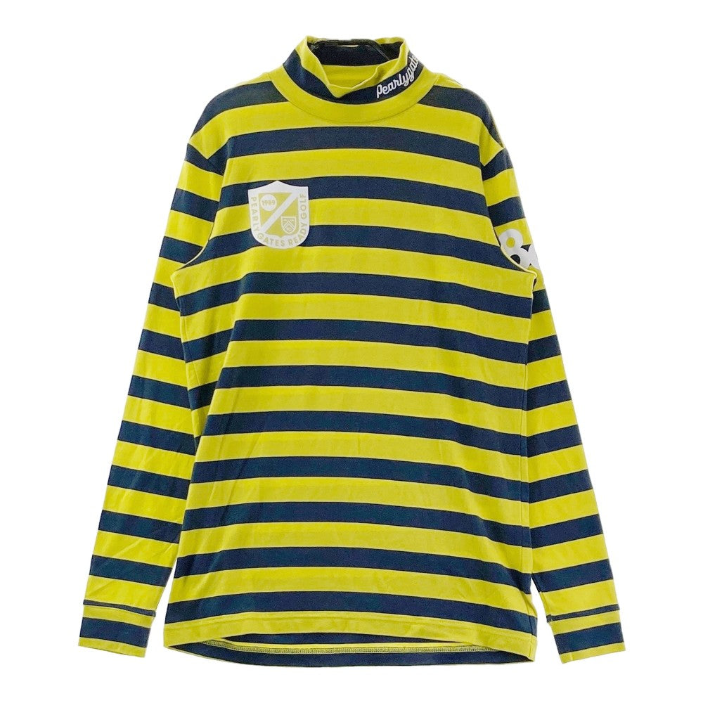 PEARLY GATES パーリーゲイツ  長袖ハイネックTシャツ ボーダー イエロー系 4