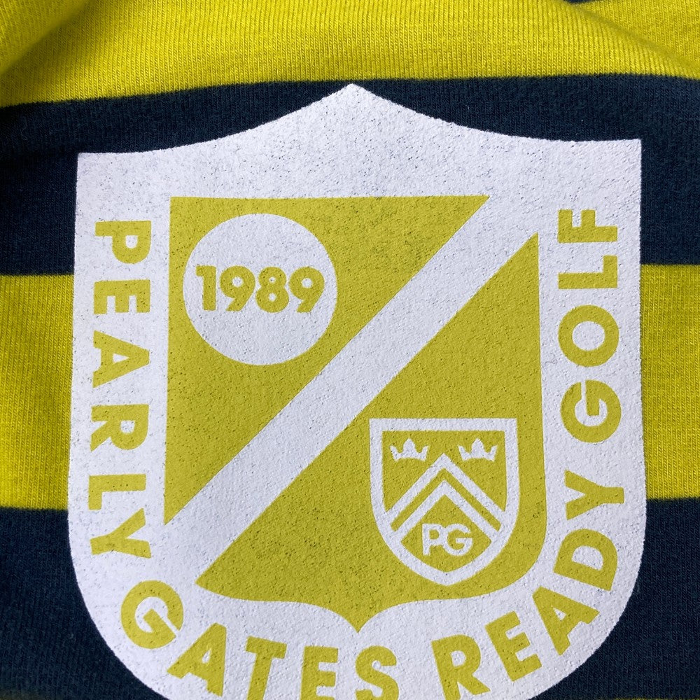 PEARLY GATES パーリーゲイツ  長袖ハイネックTシャツ ボーダー イエロー系 4