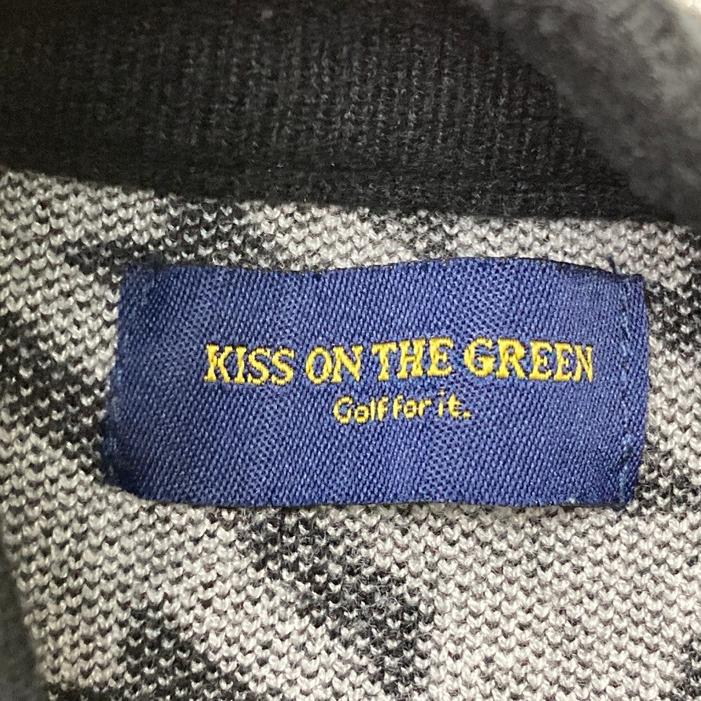 KISS ON THE GREEN キスオンザグリーン ; ハイネック ニットセーター 千鳥柄 ブラック系 2