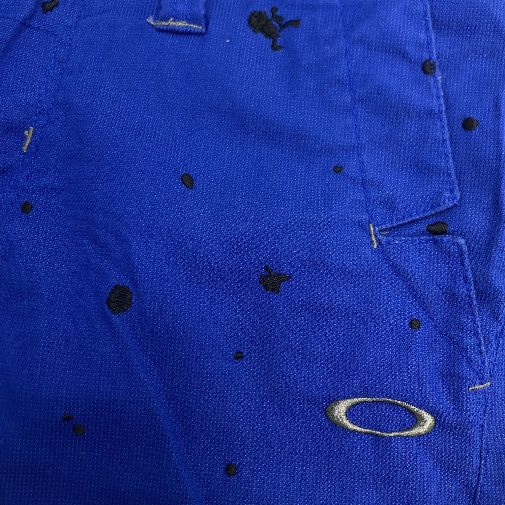 OAKLEY オークリー  ハーフパンツ スカル 刺繍総柄 ブルー系 30