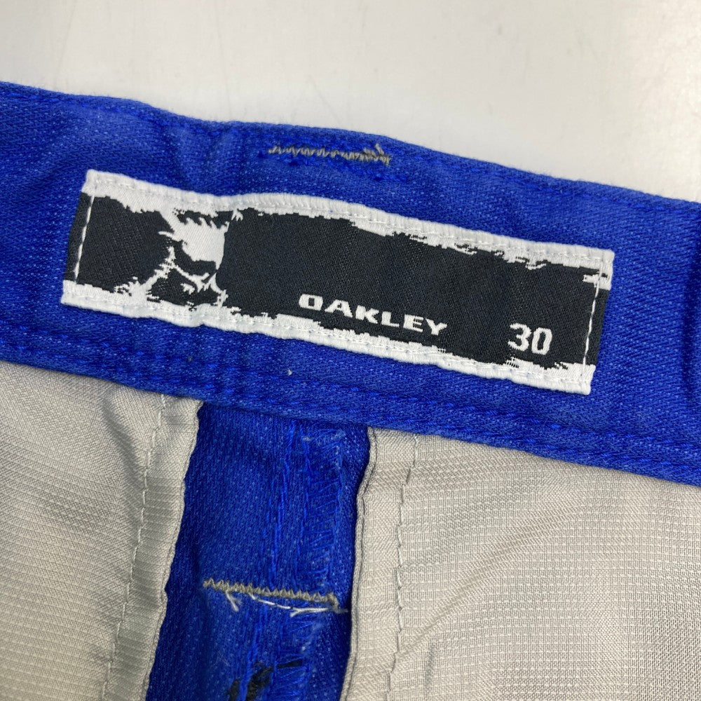 OAKLEY オークリー  ハーフパンツ スカル 刺繍総柄 ブルー系 30