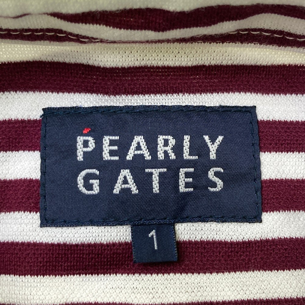 PEARLY GATES パーリーゲイツ  長袖シャツ ストライプ パープル系 1
