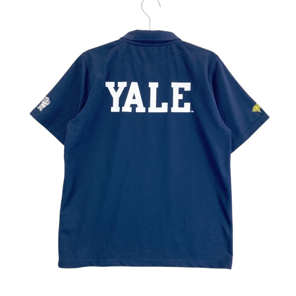 BEAMS GOLF 빔스 골프 × YALE 반소매 폴로셔츠 네이비 계열 M 사이즈