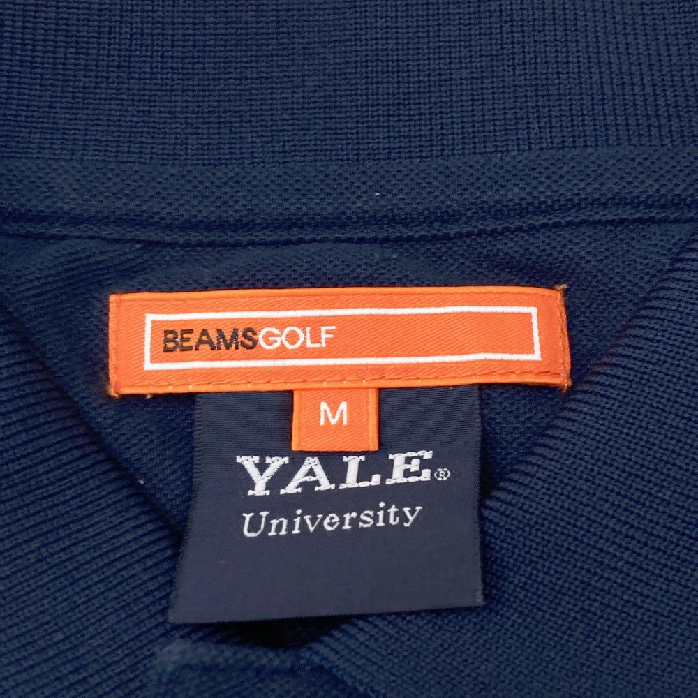 BEAMS GOLF 빔스 골프 × YALE 반소매 폴로셔츠 네이비 계열 M 사이즈