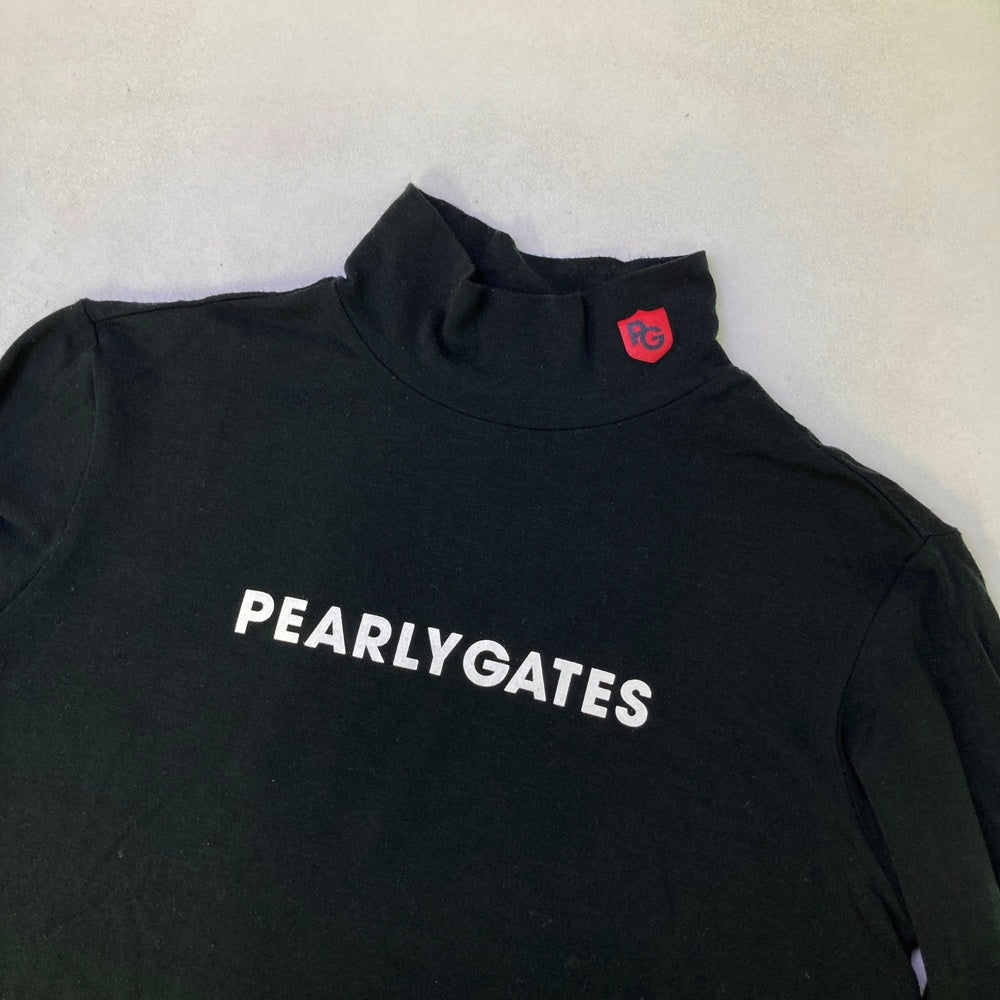 PEARLY GATES パーリーゲイツ  ハイネック 長袖Tシャツ  ブラック系 0
