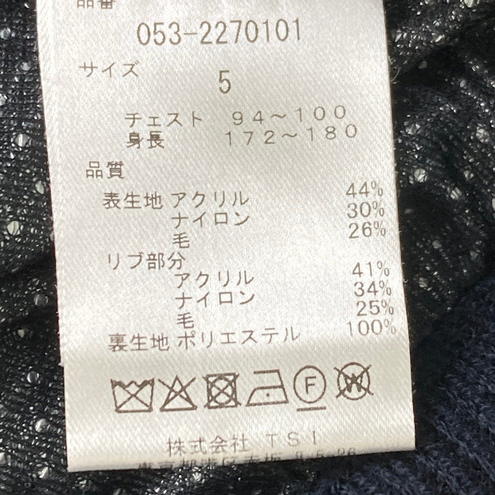 PEARLY GATES パーリーゲイツ  裏地付 ニットセーター ウール混  ネイビー系 5